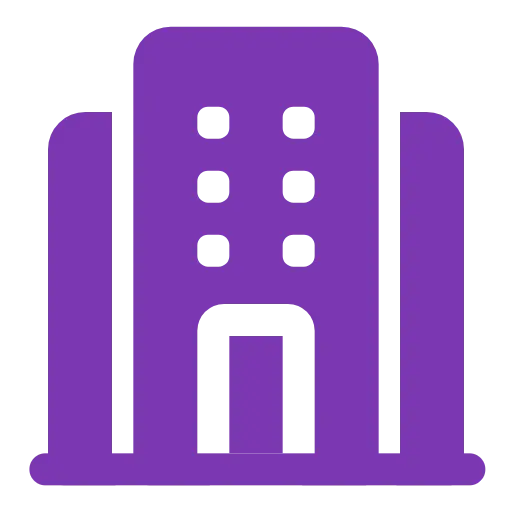 Corporate building icon representing workplace emotional well-being coaching and corporate stress management programs