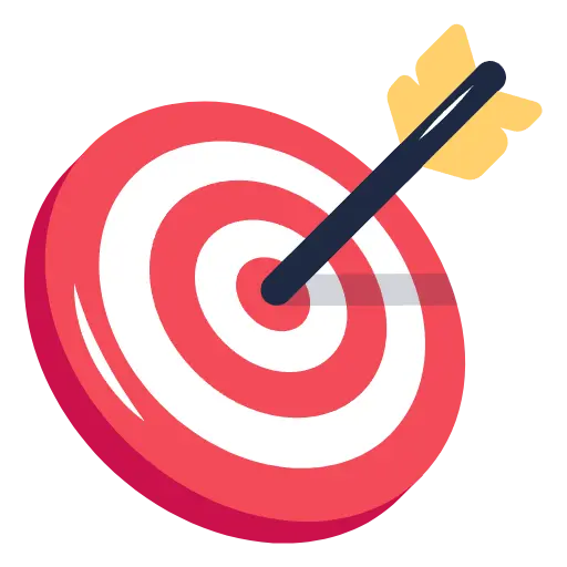 Target icon representing the mission of an Emotional Well-Being Coach